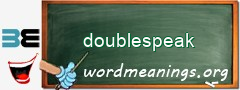 WordMeaning blackboard for doublespeak